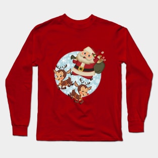 santa's on his way Long Sleeve T-Shirt